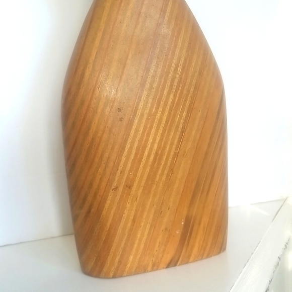 HANDMADE Wooden Tribal Tall Vase - Picture 2 of 9